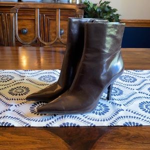 Never Worn Nine West Brown Bootie. Size 8